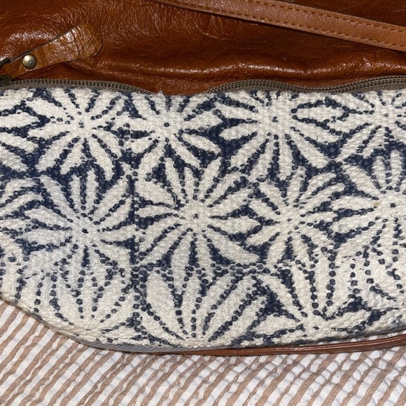 Myra Rich Leather and Denim backing Quality Crossbody - Picture 6 of 7